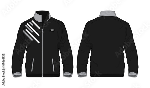 Sport Jacket grey and black template for design on white background. Vector illustration eps 10. photo
