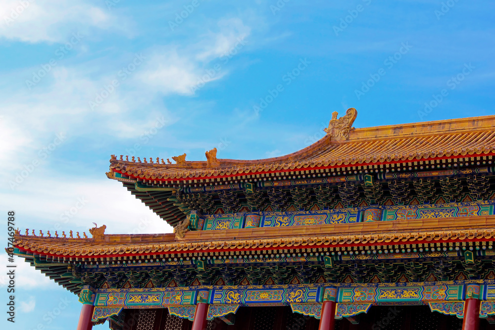 Сhinese temple pagoda roof