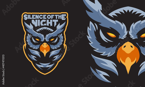 owl sports logo mascot vector illustration