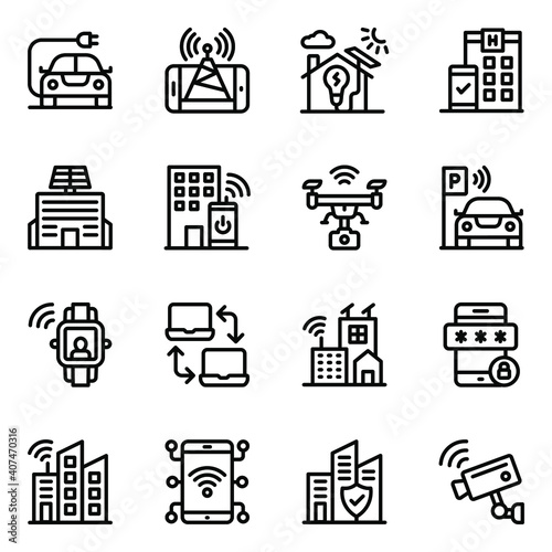 
Pack of Iot Linear Icons
