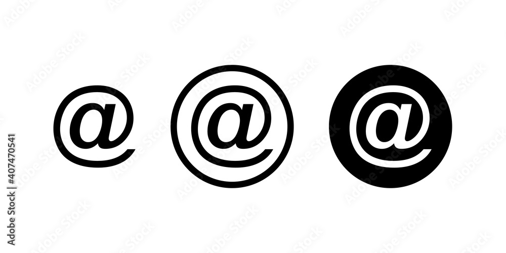 Email icon symbol set simple design Email icon symbol set simple design