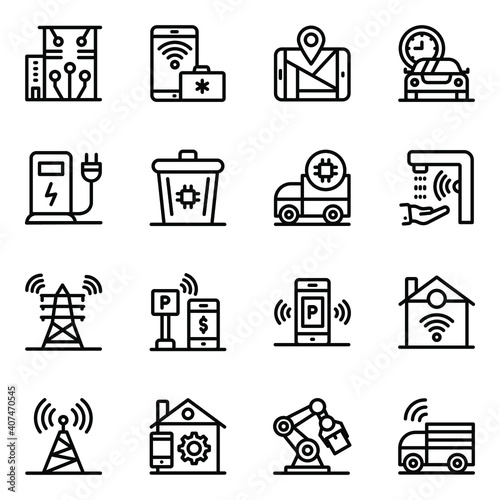 
Pack of Smart Life Linear Icons
