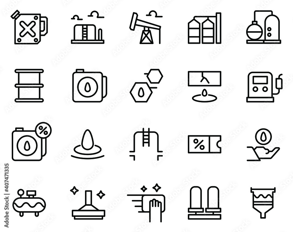 Simple set of oil vector on white background. Simple set of oil vector on white background.