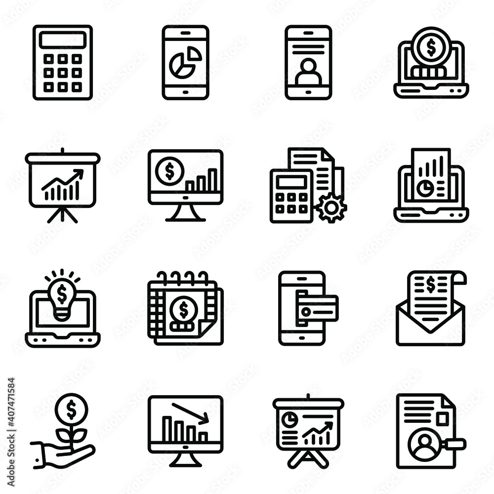 
Pack of Digital Analytics Glyph Icons 
