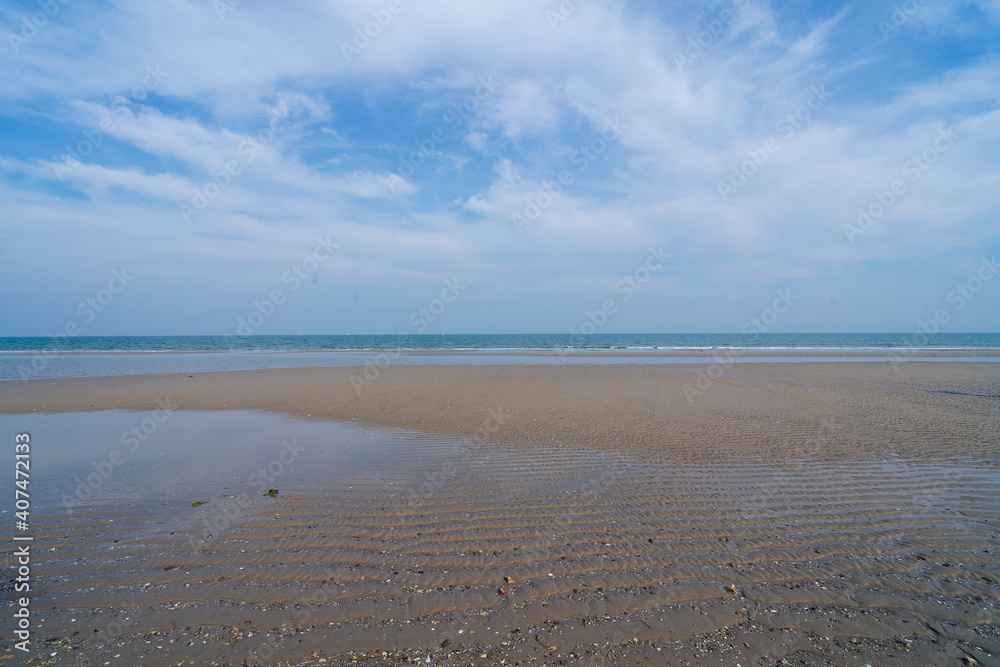 Beach green sea and Sandy beach