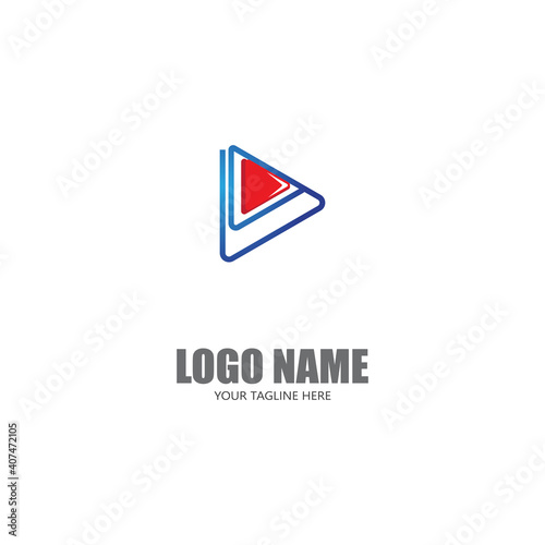 Free Download Play Logo Template vector icon illustration design - GFXLoad