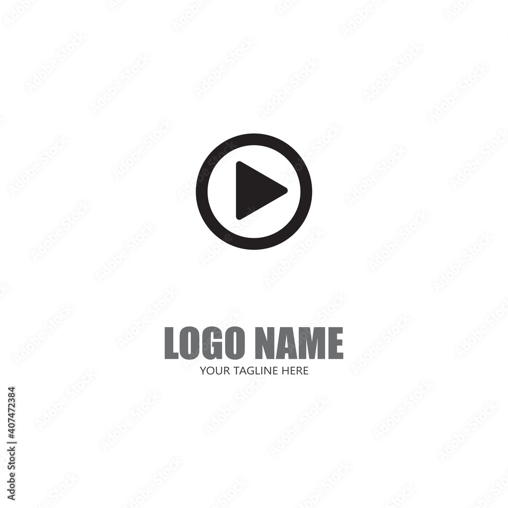 Play Logo Template vector icon illustration design