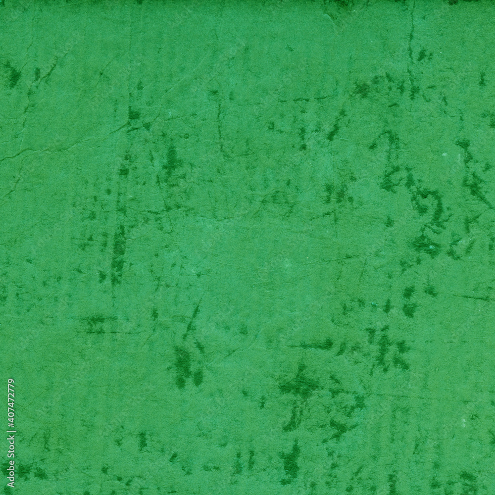 Fototapeta premium Cardboard green abstract pattern texture close-up. Retro old paper background. Grunge concrete wall. Vintage blank wallpaper.