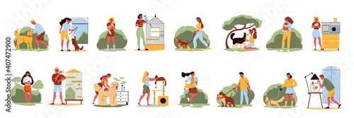 People Pets Icons Collection