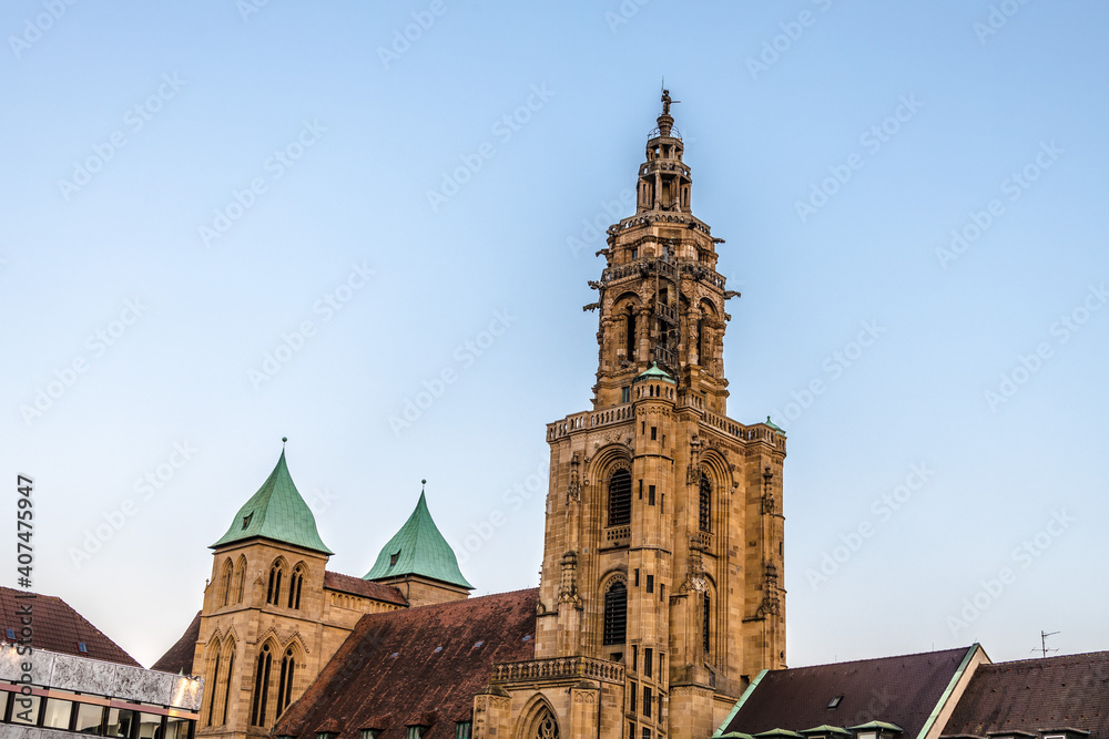 The Church Kilianskirche in Heilbronn, Germany, Europe
