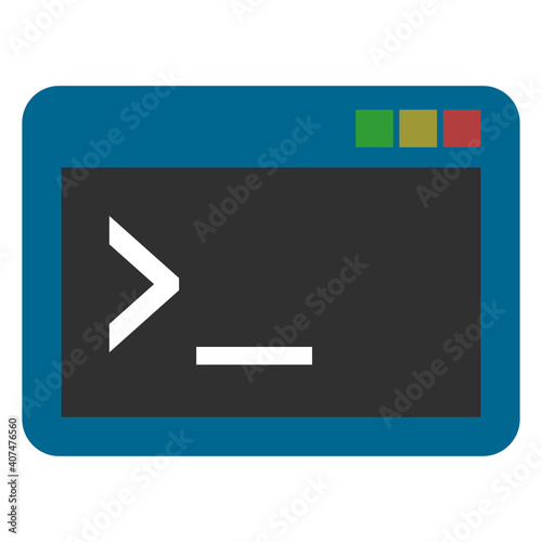 2d icon of a cmd - command line - terminal