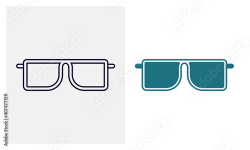 Eye glass icon vector template, Travel design icon concepts, Creative design