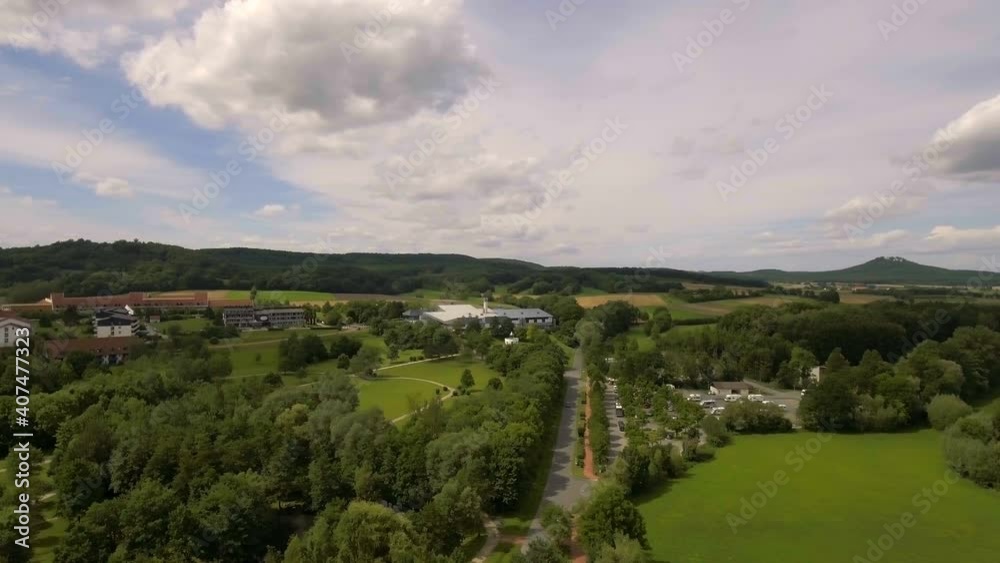 Aerial photography of the city of Bad Rodach in Bavaria. Germany. Aerial photography of the city of Bad Rodach in Bavaria. Germany.