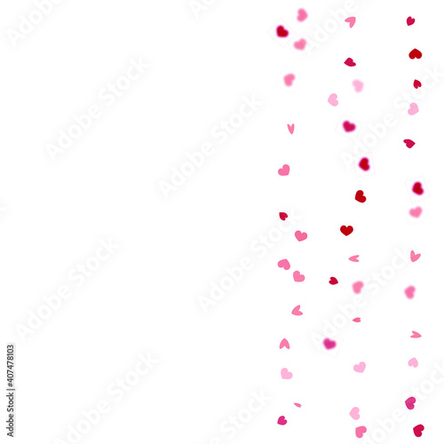 Heart Background. Red Pink 8 March Banner with Flat Heart. Empty Vintage Confetti Template. St Valentine Day Card with Classical Hearts.  Exploding Like Sign. Vector Template for Mother s Day Card.