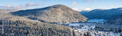 La forêt domaniale de Gérardmer vu depuis la Roche du Page, Xonrupt-Longemer, Vosges, France photo