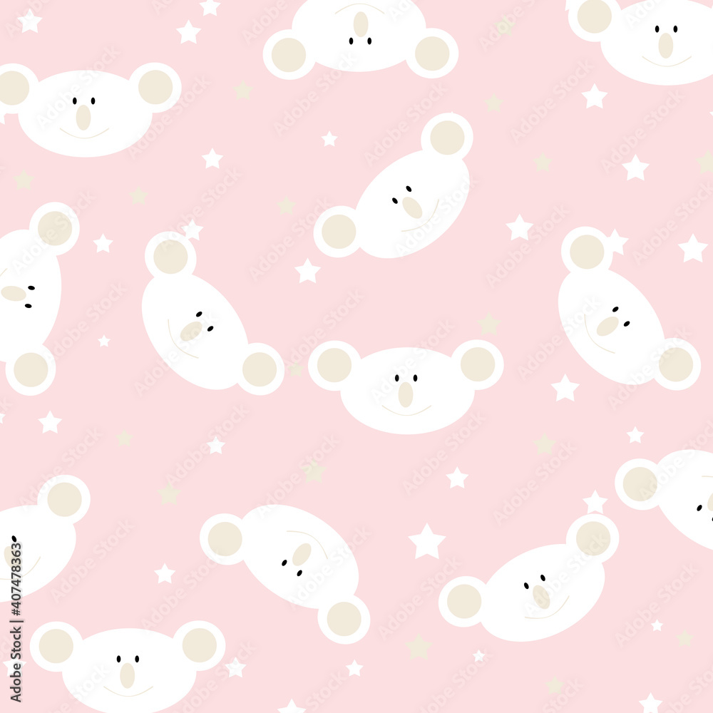 Kleiner Koala Bär Moritz Grafik in Cartoon-Style für Postkarten, Einladungen, Tapeten, T-Shirts und Spielzeuge, hintergrund textur tapete stoff wand muster tier pastell rosa Kleiner Koala Bär Moritz Grafik in Cartoon-Style für Postkarten, Einladungen, Tapeten, T-Shirts und Spielzeuge, hintergrund textur tapete stoff wand muster tier pastell rosa