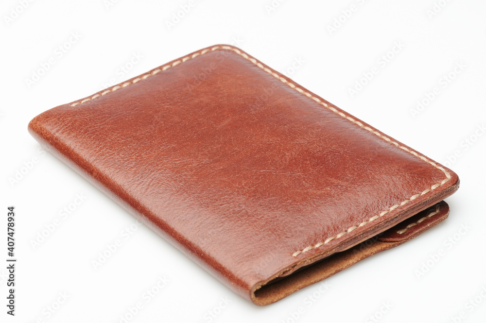Brown leather passport cover Brown leather passport cover