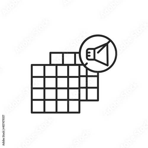 Soundproof materials color line icon. Pictogram for web page, mobile app, promo.