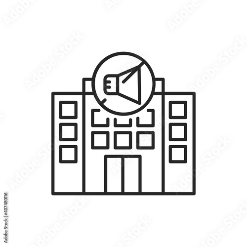 Soundproof apartment color line icon. Pictogram for web page, mobile app, promo. Editable stroke