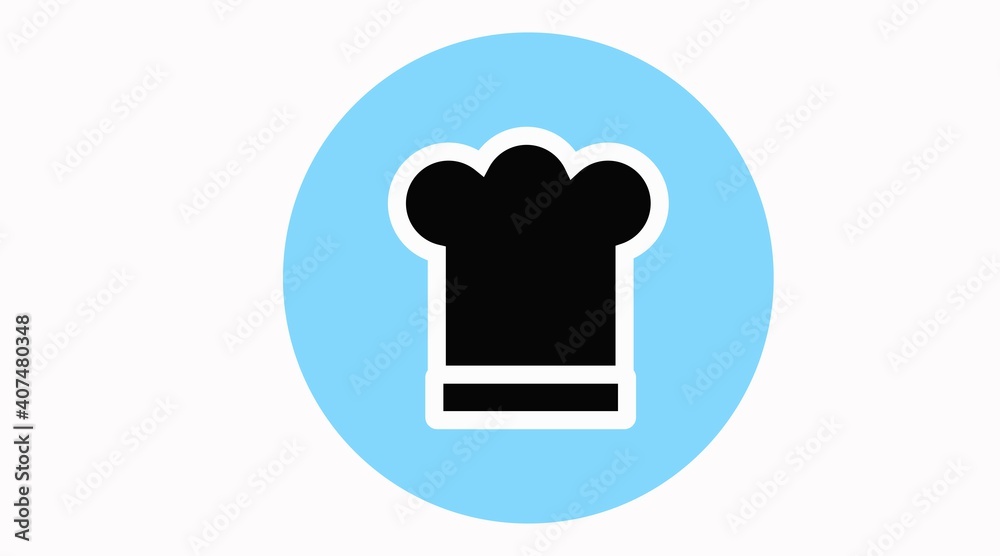 Vector Isolated Illustration of a Chef Hat. Chef or Kitchen Icon Vector Isolated Illustration of a Chef Hat. Chef or Kitchen Icon