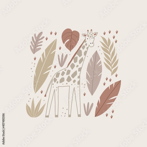 adorable, africa, african, aloha, animal, baby, background, botanical, brazil, card, cartoon, character, childhood, cute, drawing, exotic, fabric, fashion, floral, flower, fun, funny, giraffe, green, 