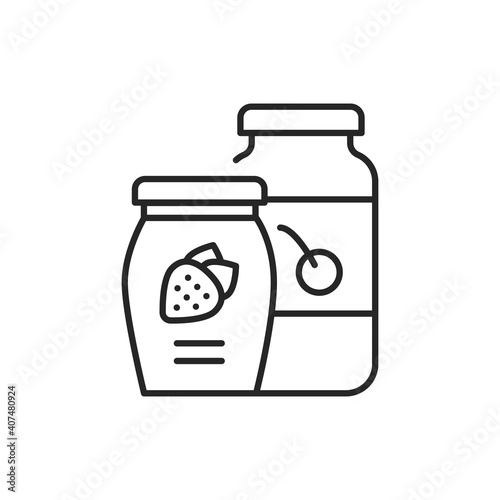 Jam color line icon. Isolated vector element.