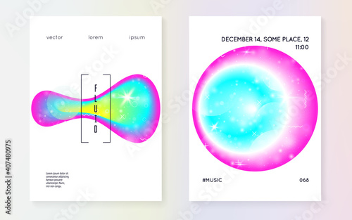 Fluid shape. Colorful layered hologram. Soft book. Digital magazine. Futuristic background. Modern holographic gradient, blur, mesh, blend. Fluid shape with dynamic elements.