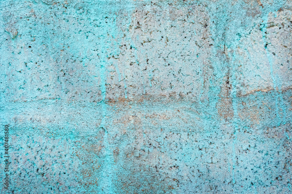 dirty old blue concrete wall background. blue-gray painted texture grunge stone wall backdrop.