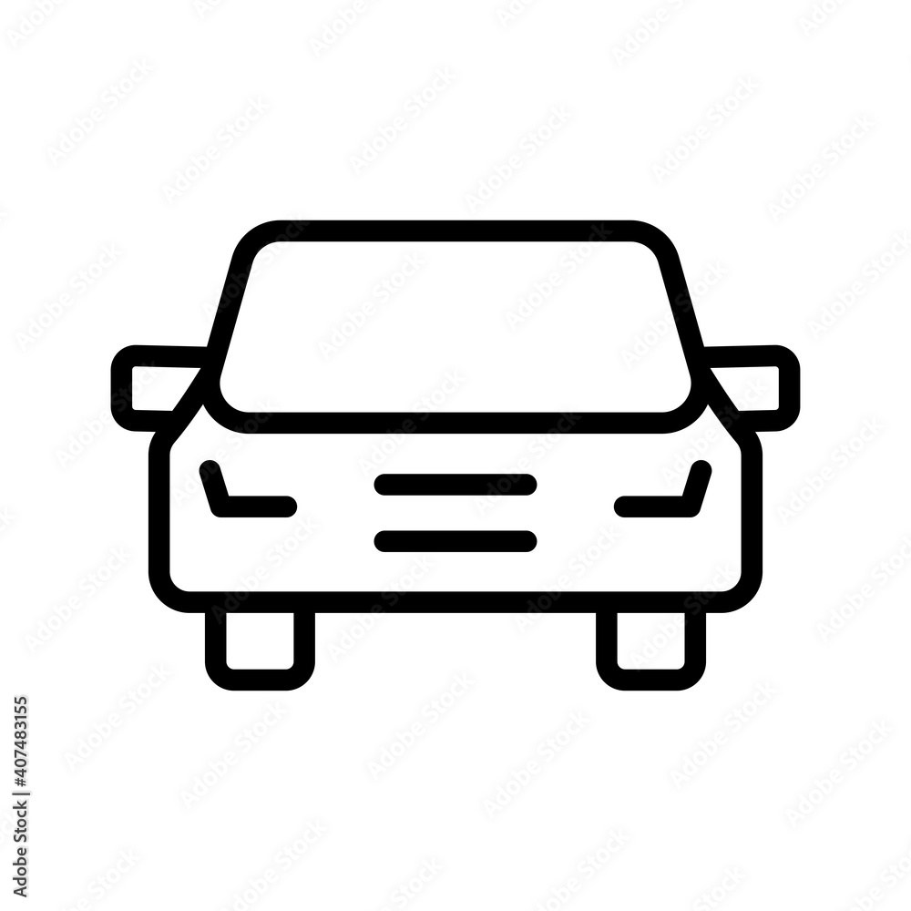 car front conveyance transport vehicle line style icon