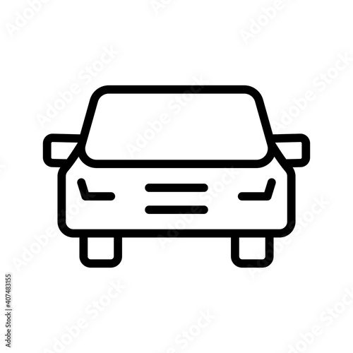 car front conveyance transport vehicle line style icon