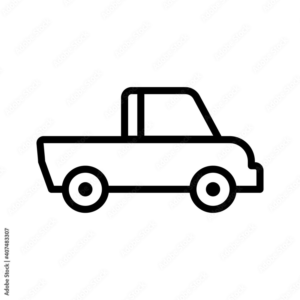 wagon conveyance transport vehicle line style icon