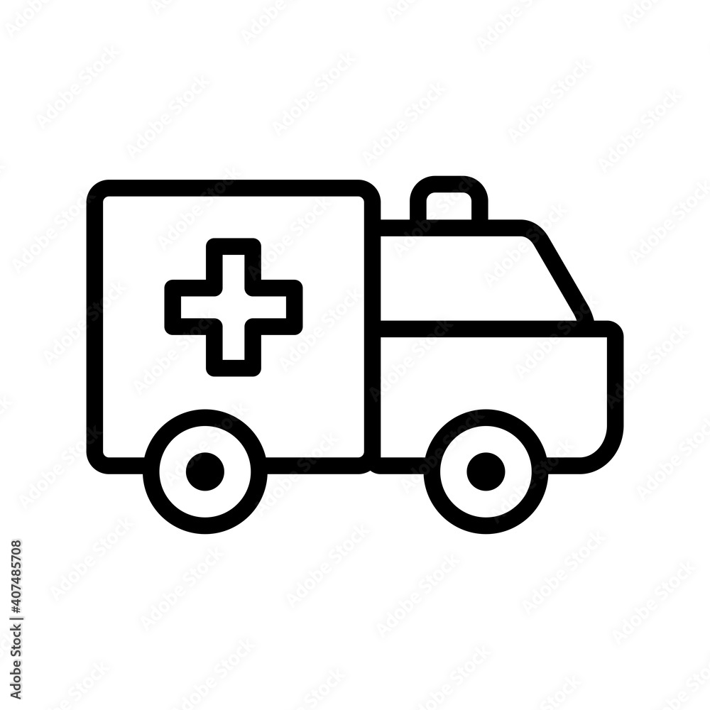 ambulance transport vehicle line style icon ambulance transport vehicle line style icon
