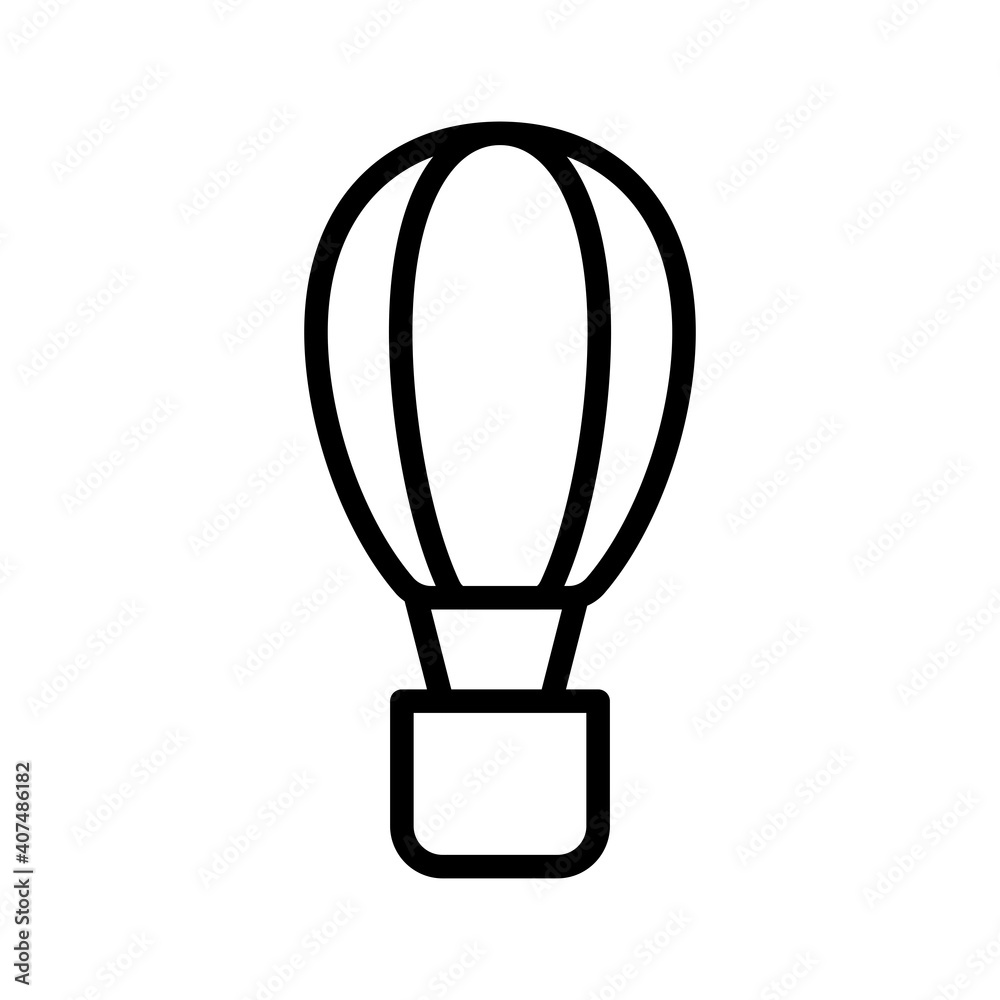balloon air hot conveyance transport vehicle line style icon balloon air hot conveyance transport vehicle line style icon