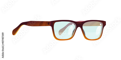 Eyeglasses. Glasses. Black rims. Vector illustration.