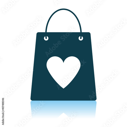 Shopping Bag With Heart Icon