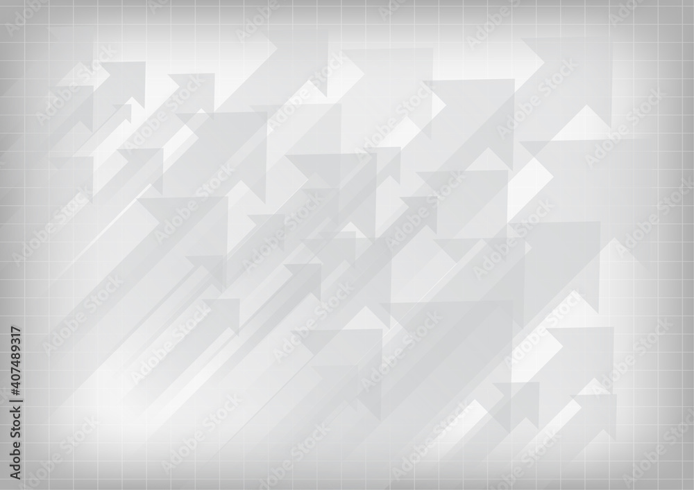 Fototapeta premium Vector : Raising arrows on gray grid background