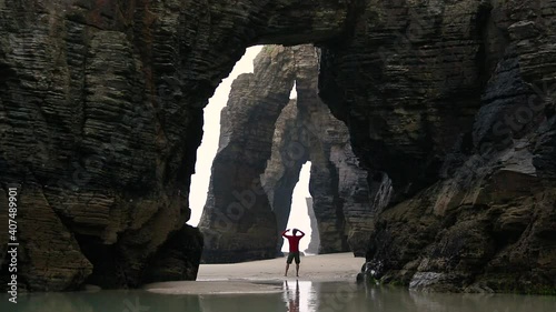 Praia or Playa de las Catedrais (Cathedral Beach), Ribadeo, Galicia, Spain