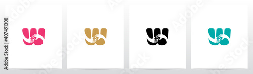  Two Hands On Letter Logo Design W