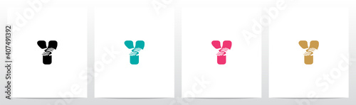  Two Hands On Letter Logo Design Y