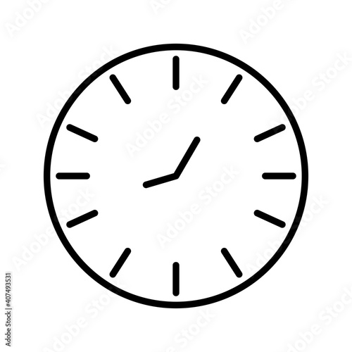 circular time clock watch line style icon