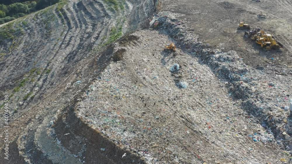 Aerial view of a large landfill Aerial view of a large landfill