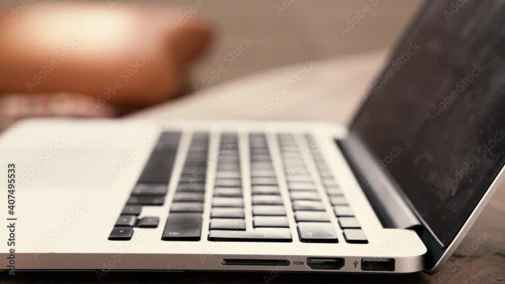 Close up of Keyboard, Changing Focus and Finger Pressing the Enter Key. Sending Message on the Computer. Close up of Keyboard, Changing Focus and Finger Pressing the Enter Key. Sending Message on the Computer.