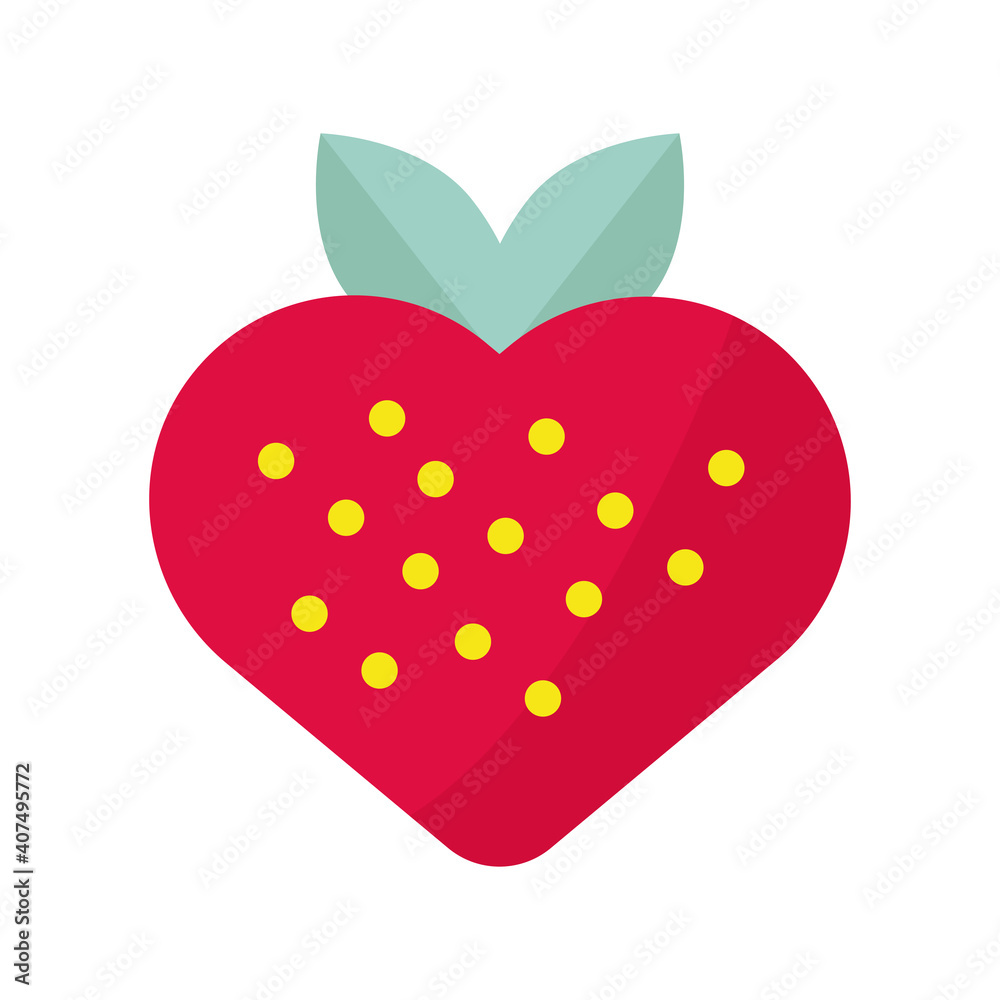 strawberry heart love valentines day icon strawberry heart love valentines day icon