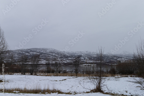  winter ice, snowy landscapes after the passage of Storm Filomena through Spain © Diana