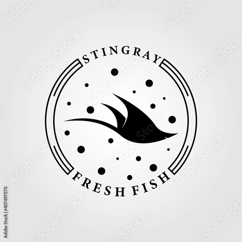 stingray logo vector illustration design graphic