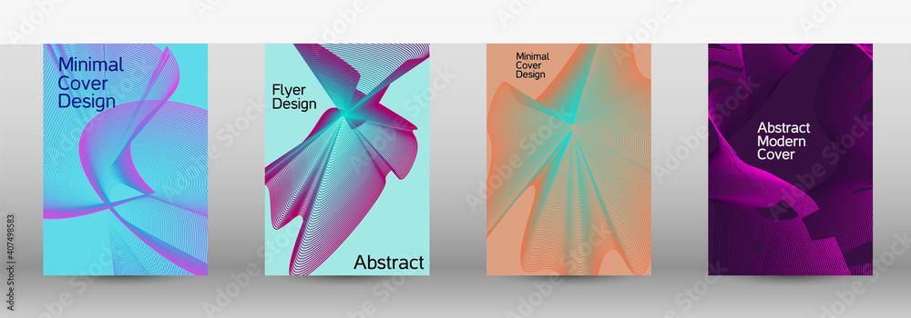 A set of modern abstract covers. A set of modern abstract covers.