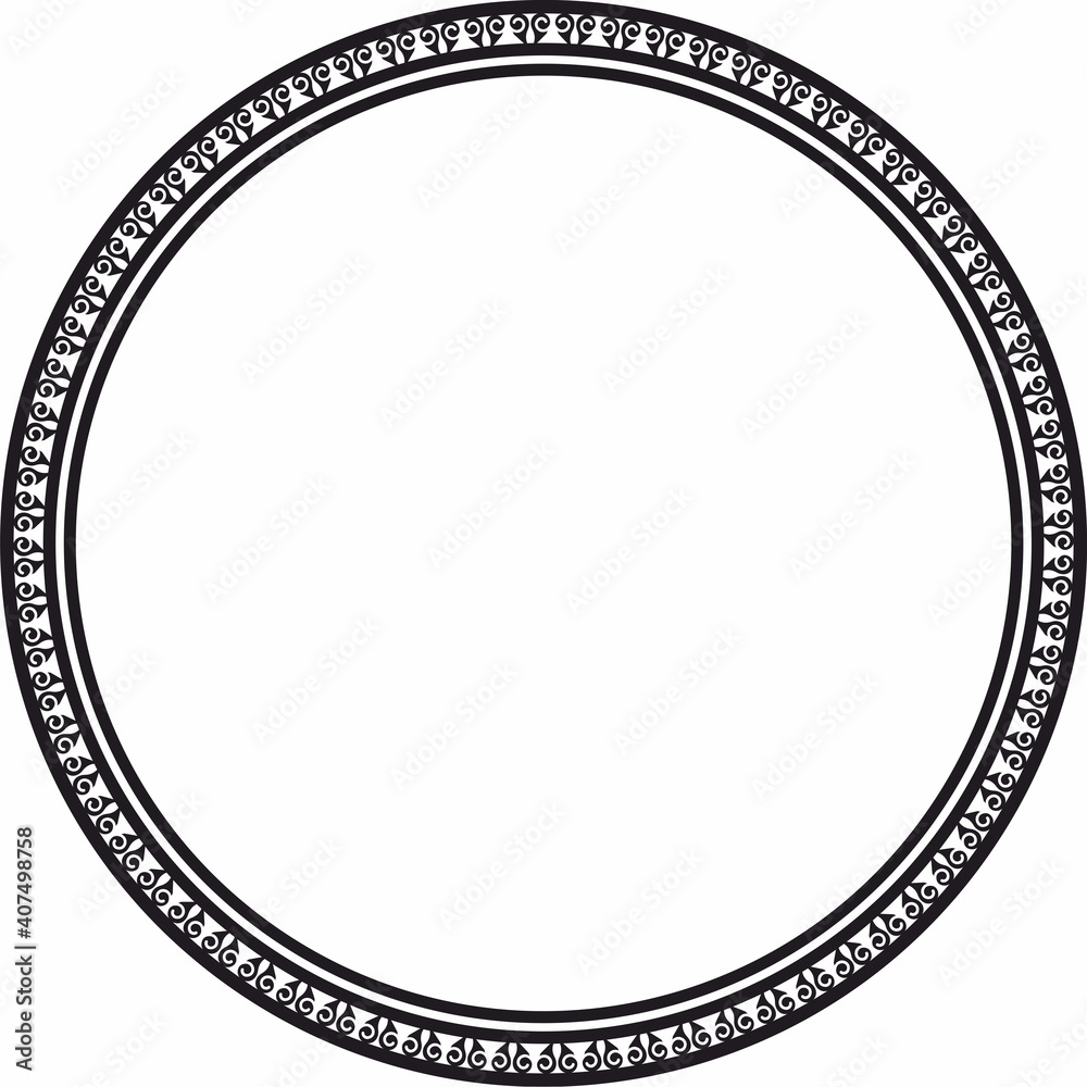 Round frame. Circle Ornamental decorative frame with floral element
Round frame. Circle Ornamental decorative frame with floral element