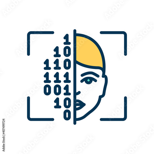 Cryptography RGB color icon. Online data encryption. Computer database protection. Algorithm code. Internet safety to prevent hacking. Network security system. Isolated vector illustration