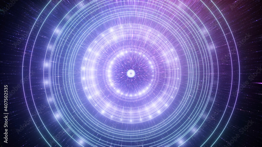 Abstract space new age futuristic backgound wiht stars
