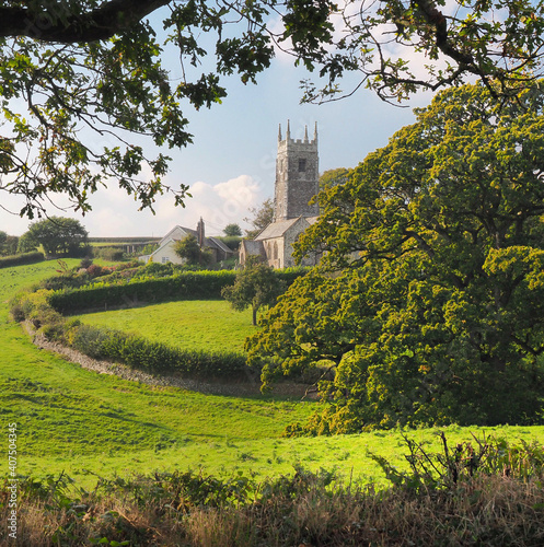 old castle in the field